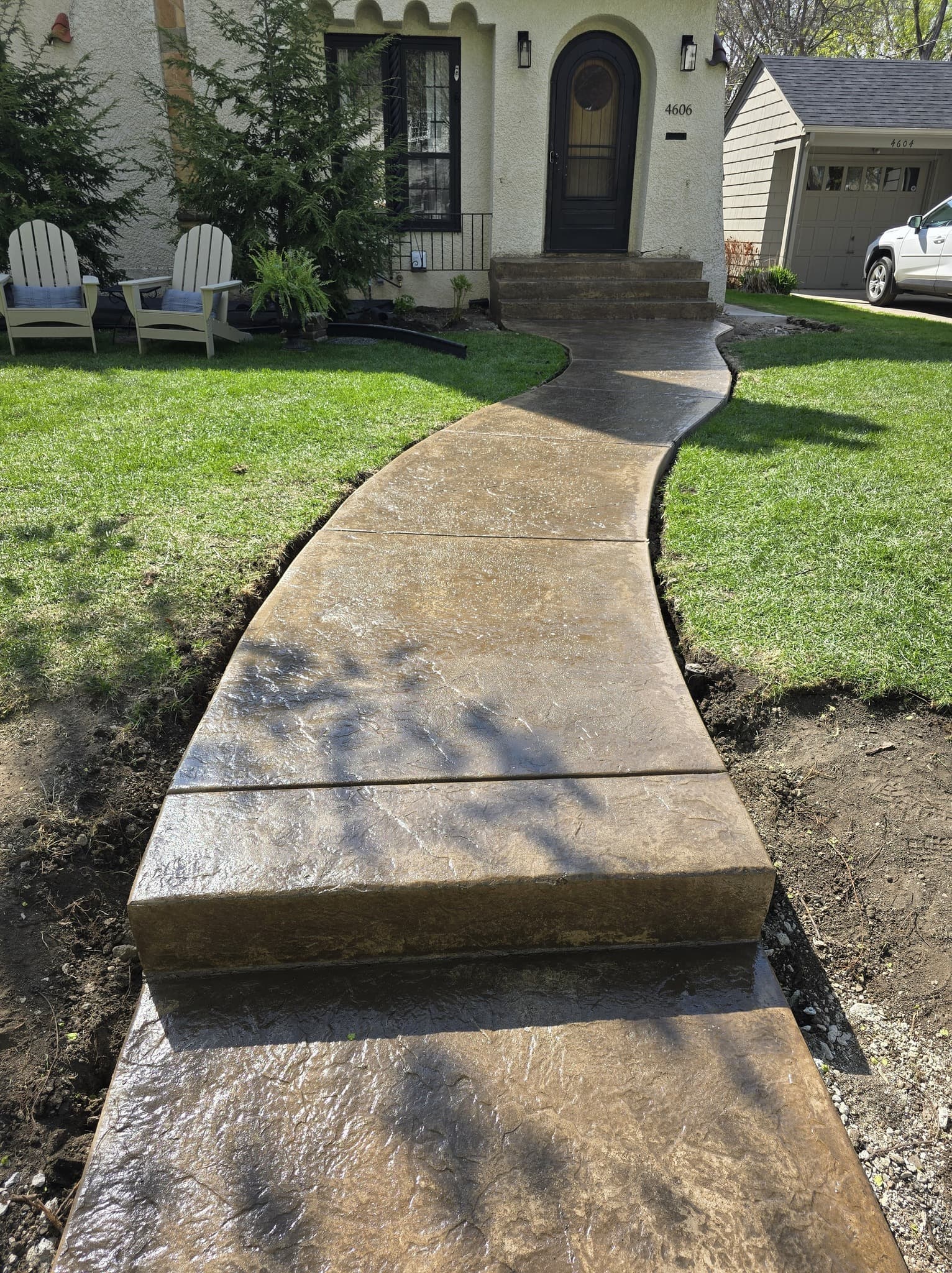 Stamped Walkway & Front Entry